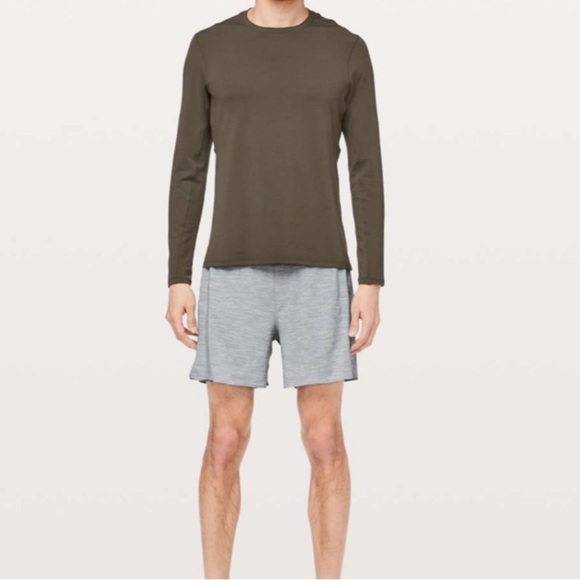 Lululemon Surge Short *6" in Heather Allover Sea Salt Light Cast sz S - Picture 2 of 11